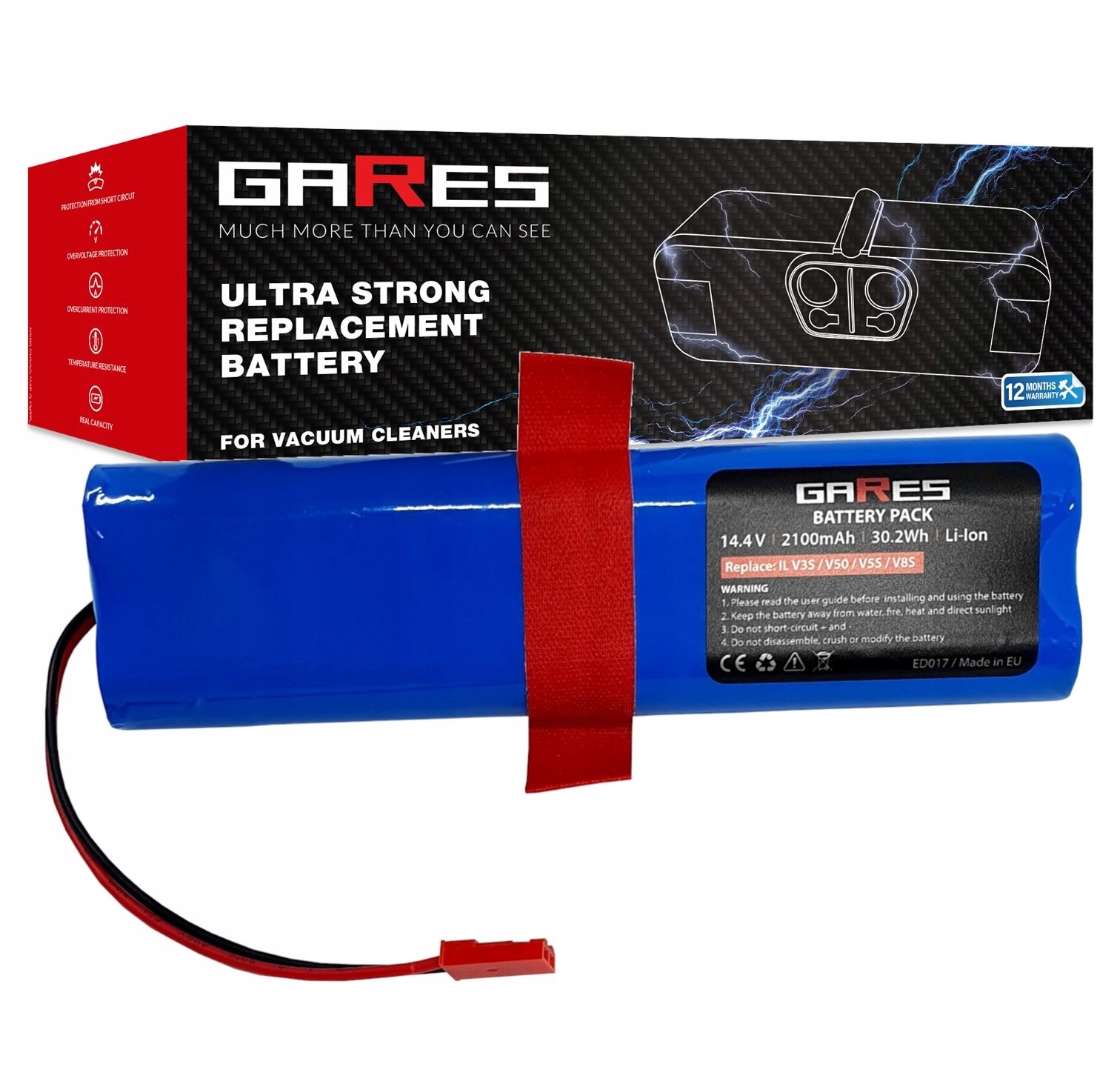 Baterie pro Ilife V8s V3S V50 V5S V8S 2,1Ah V5s Pro 14,4V 2,1Ah