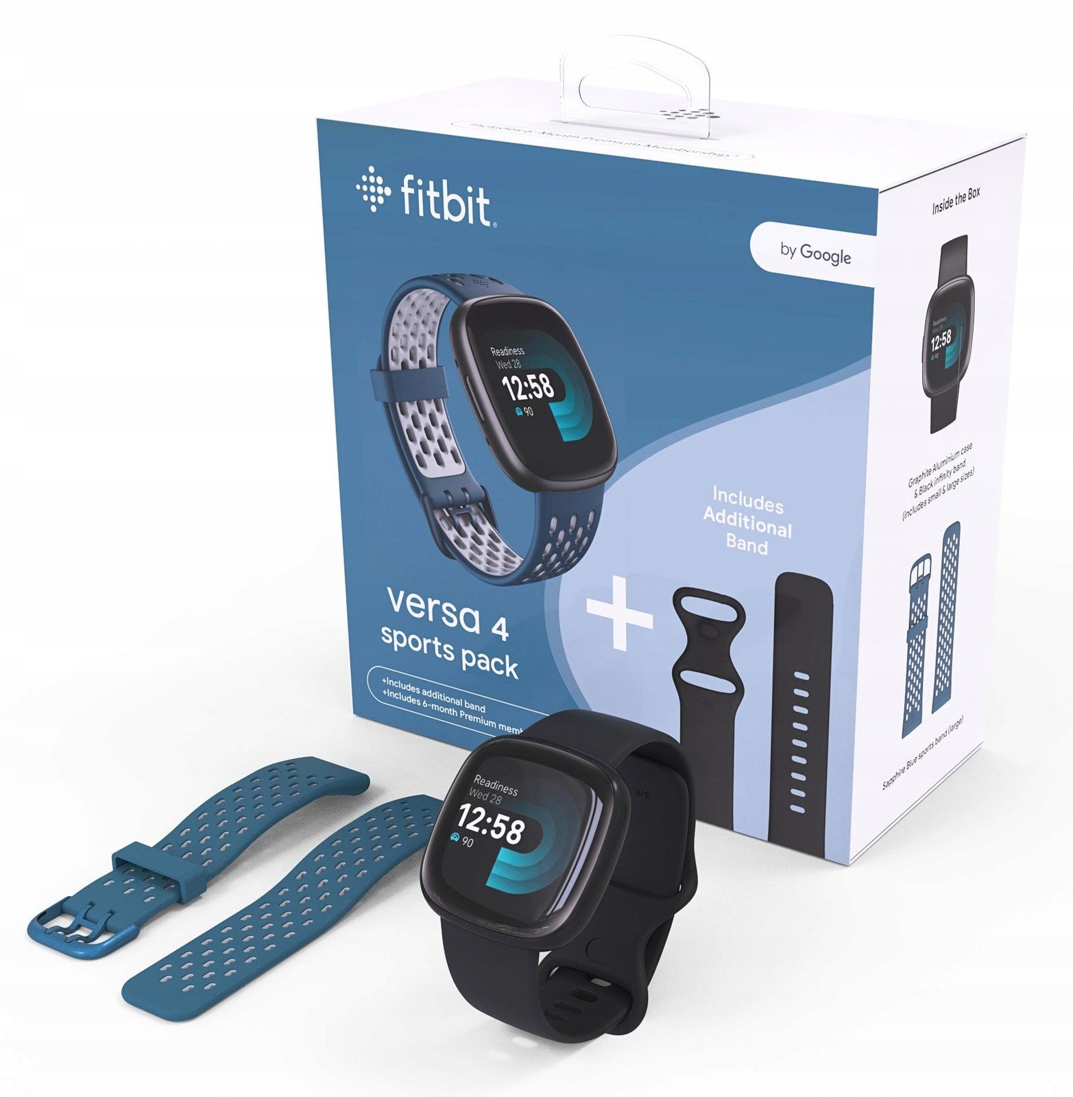 Smartwatch Fitbit by Google Versa 4 set Black