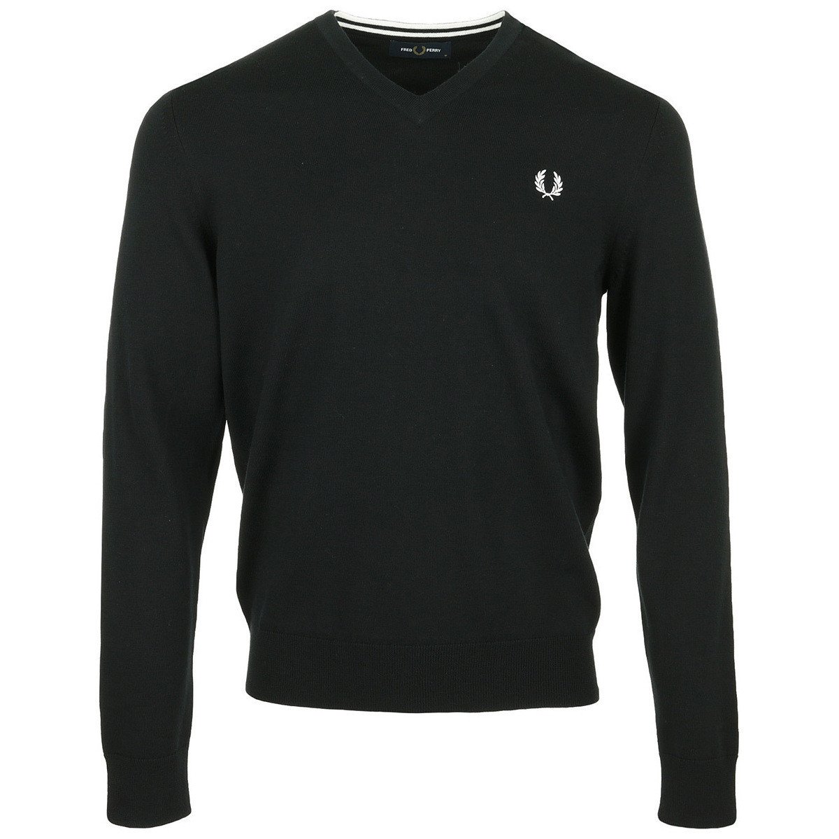 Fred Perry  Classic V Neck Jumper  Černá