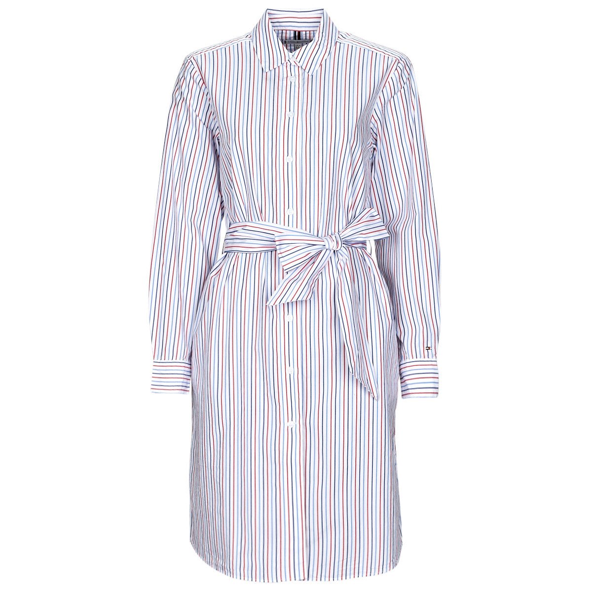 Tommy Hilfiger  ORG CO GBL STP KNEE SHIRT DRESS  Bílá