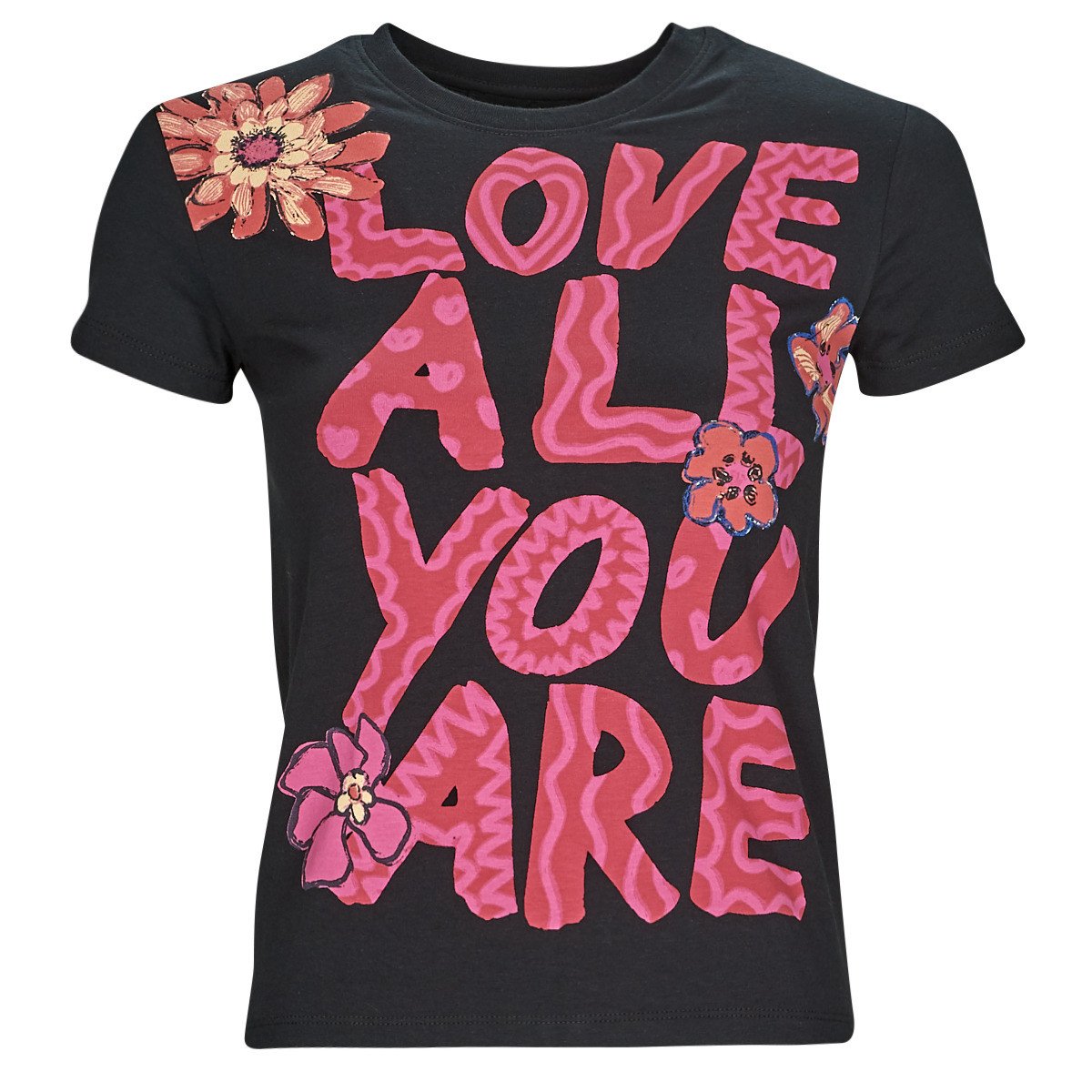 Desigual  TS_LOVE ALL YOU ARE  Černá