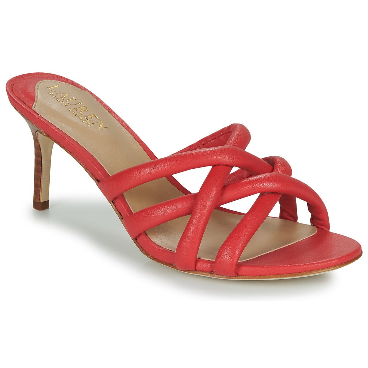 Lauren Ralph Lauren  LILIANA-SANDALS-HEEL SANDAL  Červená