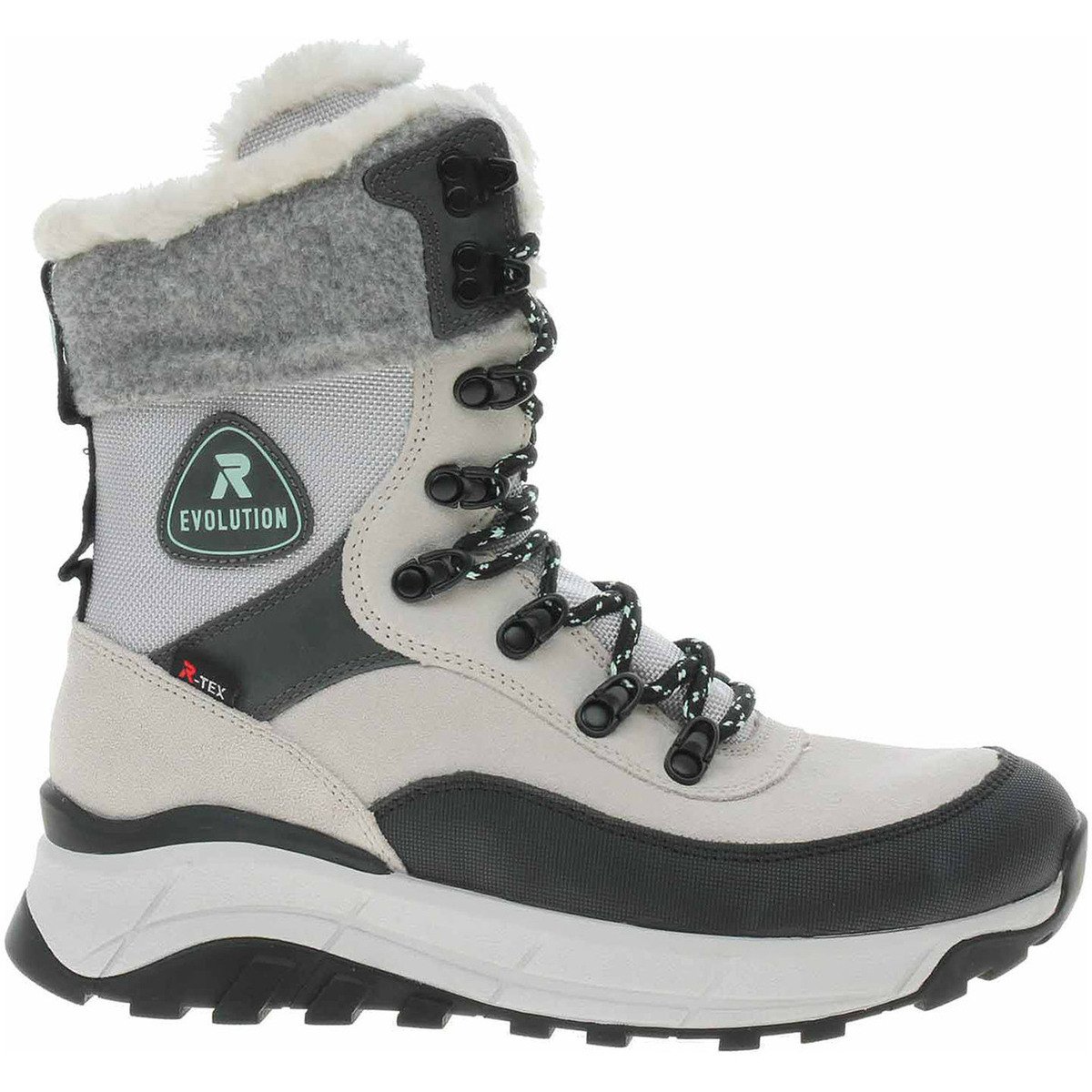 Rieker  Dámská kotníková obuv  W0066-60 weiss kombi  Šedá