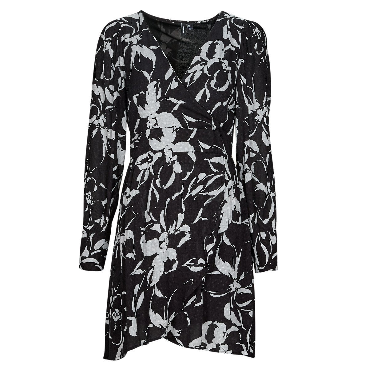 Vero Moda  VMPOLLIANA LS SHORT DRESS WVN  Černá