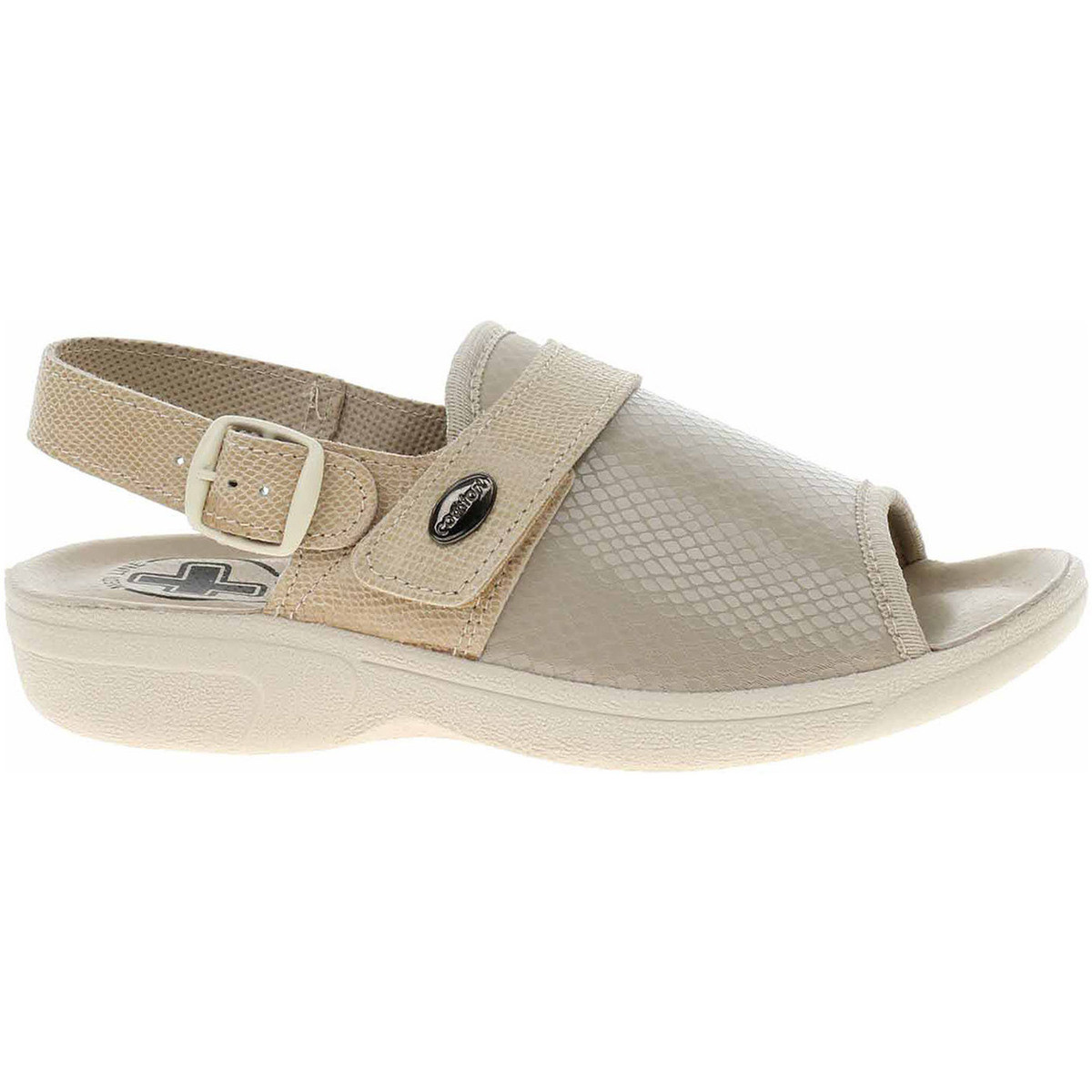 Medi Line  Dámské sandály  1416/S beige Lycra Cocco-Net  Béžová