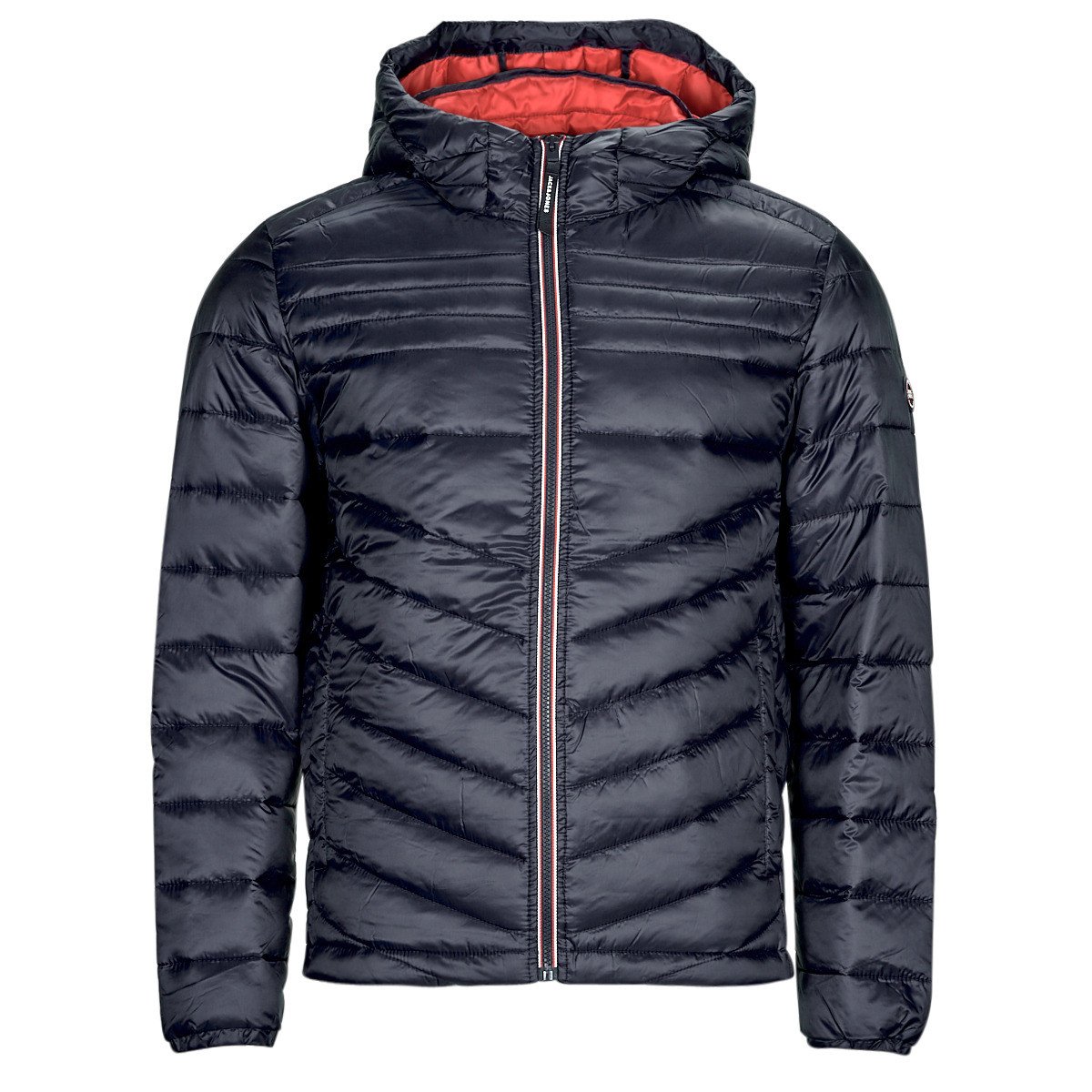 Jack & Jones  JJEFLY PUFFER HOOD  Tmavě modrá