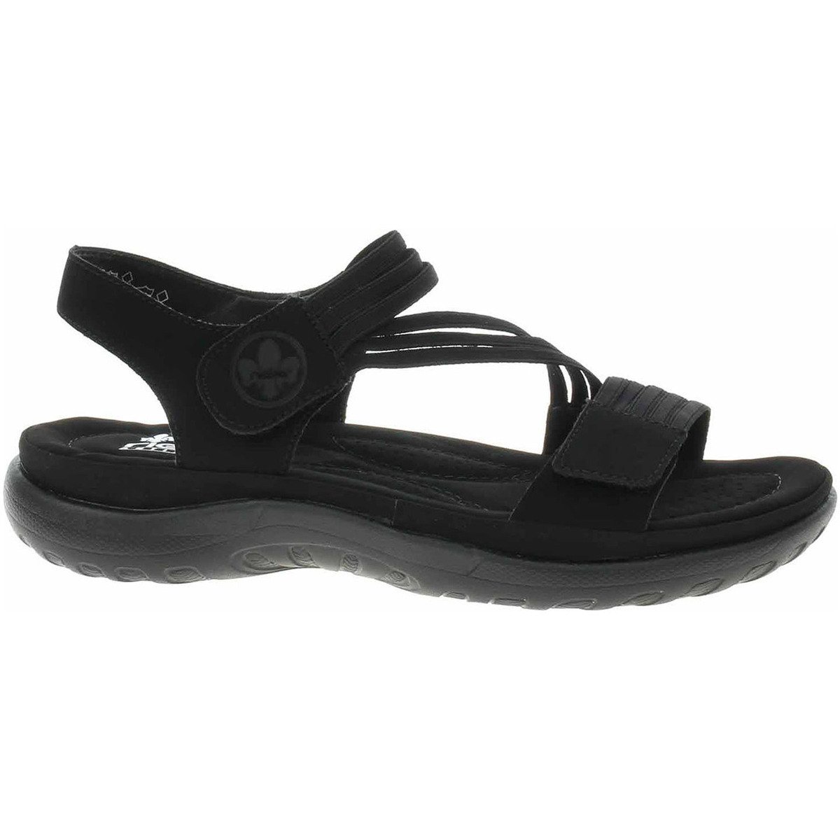 Rieker  Dámské sandály  64870-02 schwarz  Černá