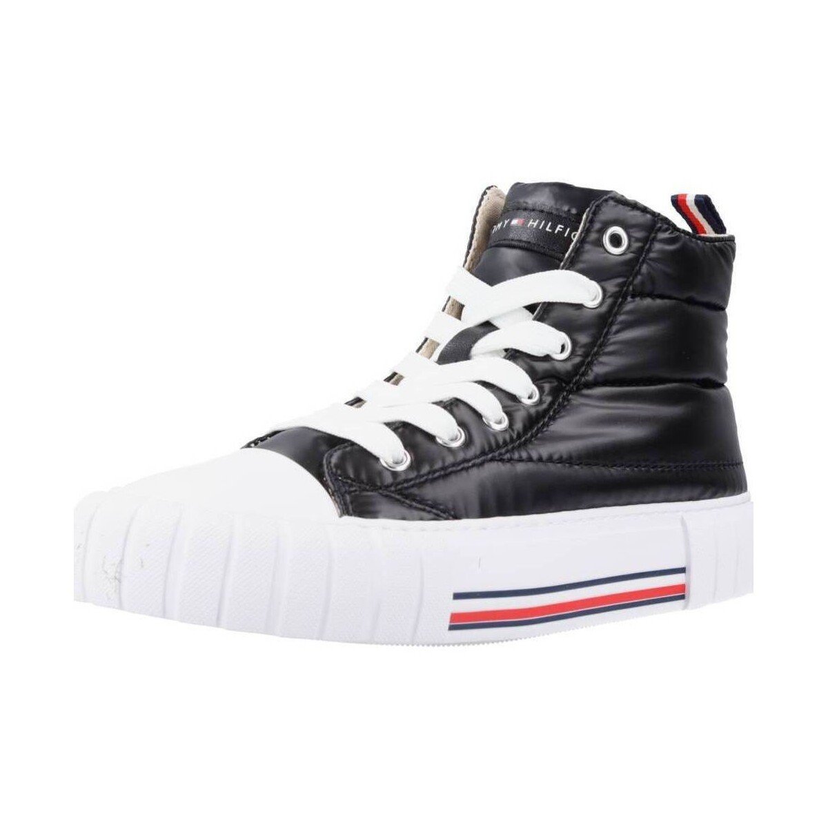 Tommy Hilfiger  HIGH TOP LACE-UP SNEAKER  Černá