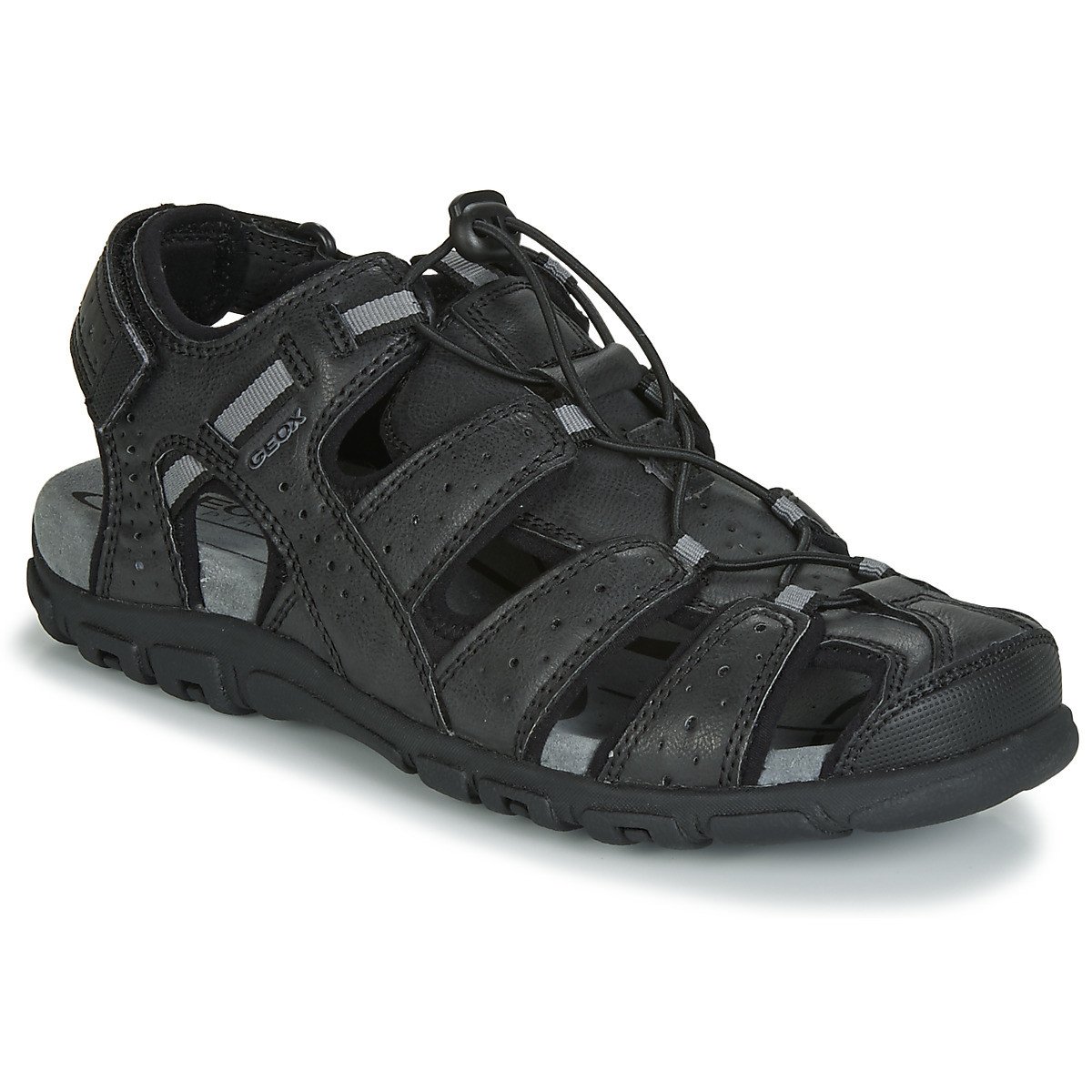 Geox  UOMO SANDAL STRADA  Černá