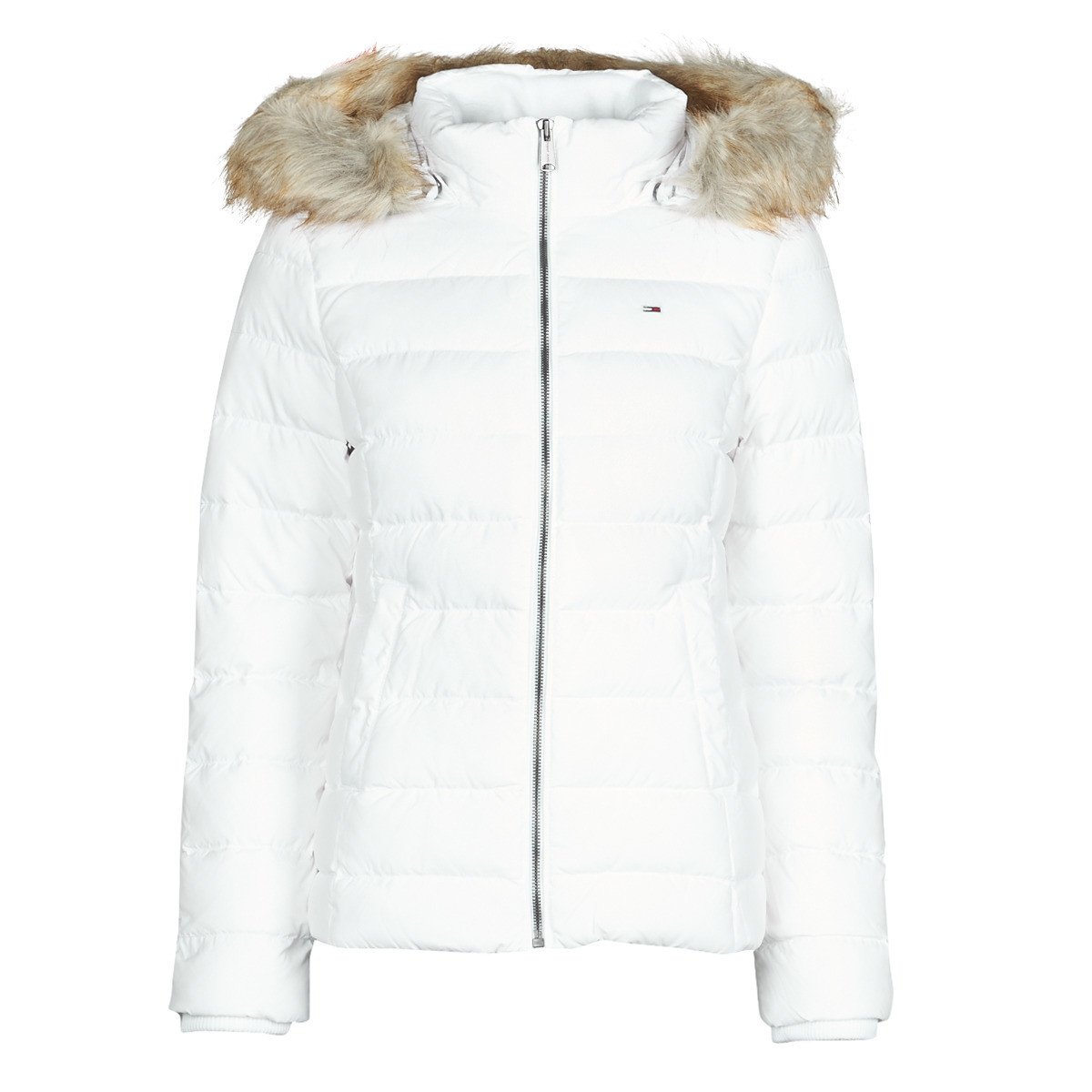 Tommy Jeans  TJW BASIC HOODED DOWN JACKET  Bílá