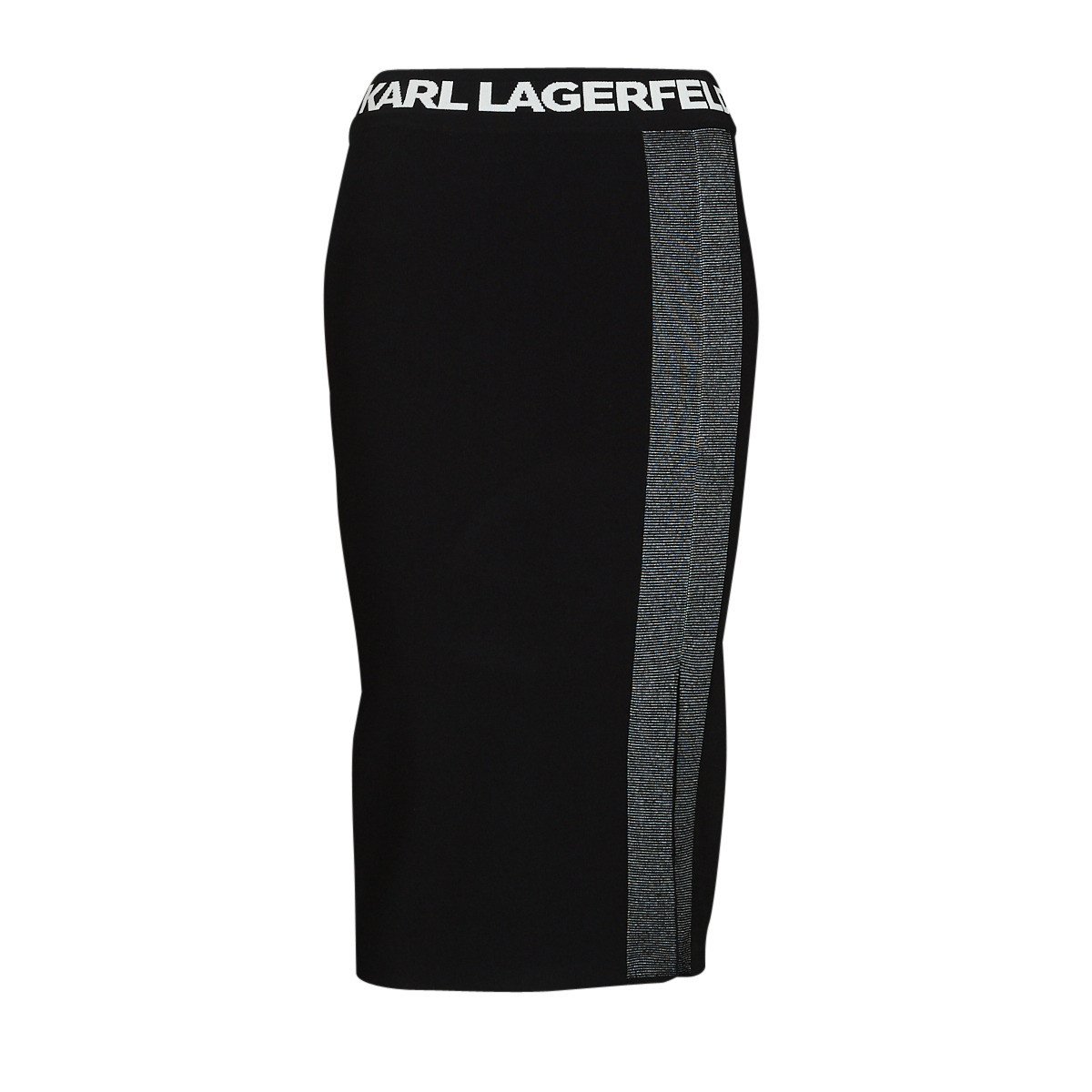 Karl Lagerfeld  LIGHTWEIGHT KNIT SKIRT  Černá