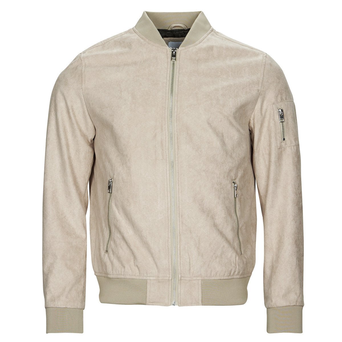 Jack & Jones  JJEROCKY FAUX SUEDE BOMBER  Béžová