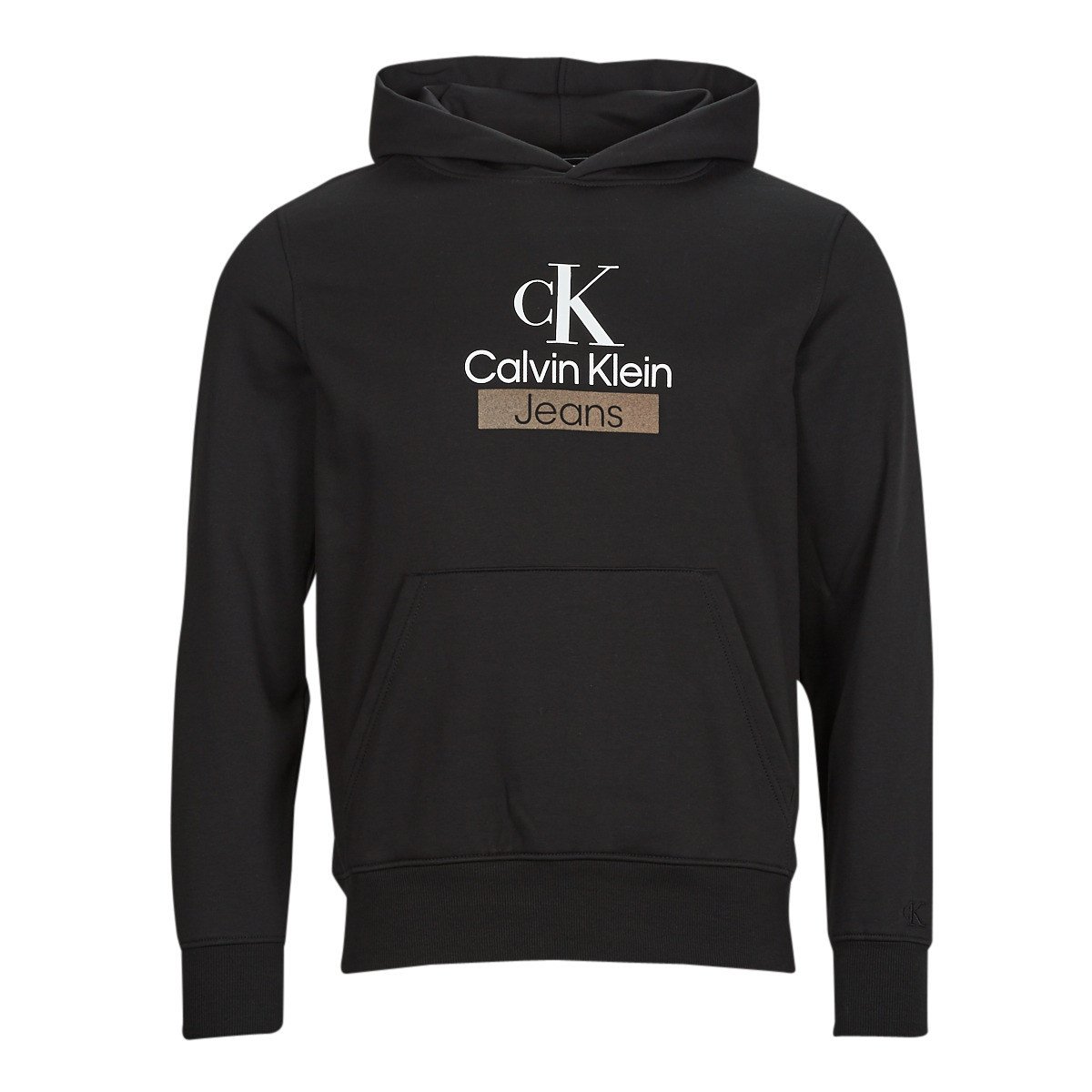 Calvin Klein Jeans  STACKED ARCHIVAL HOODY  Černá