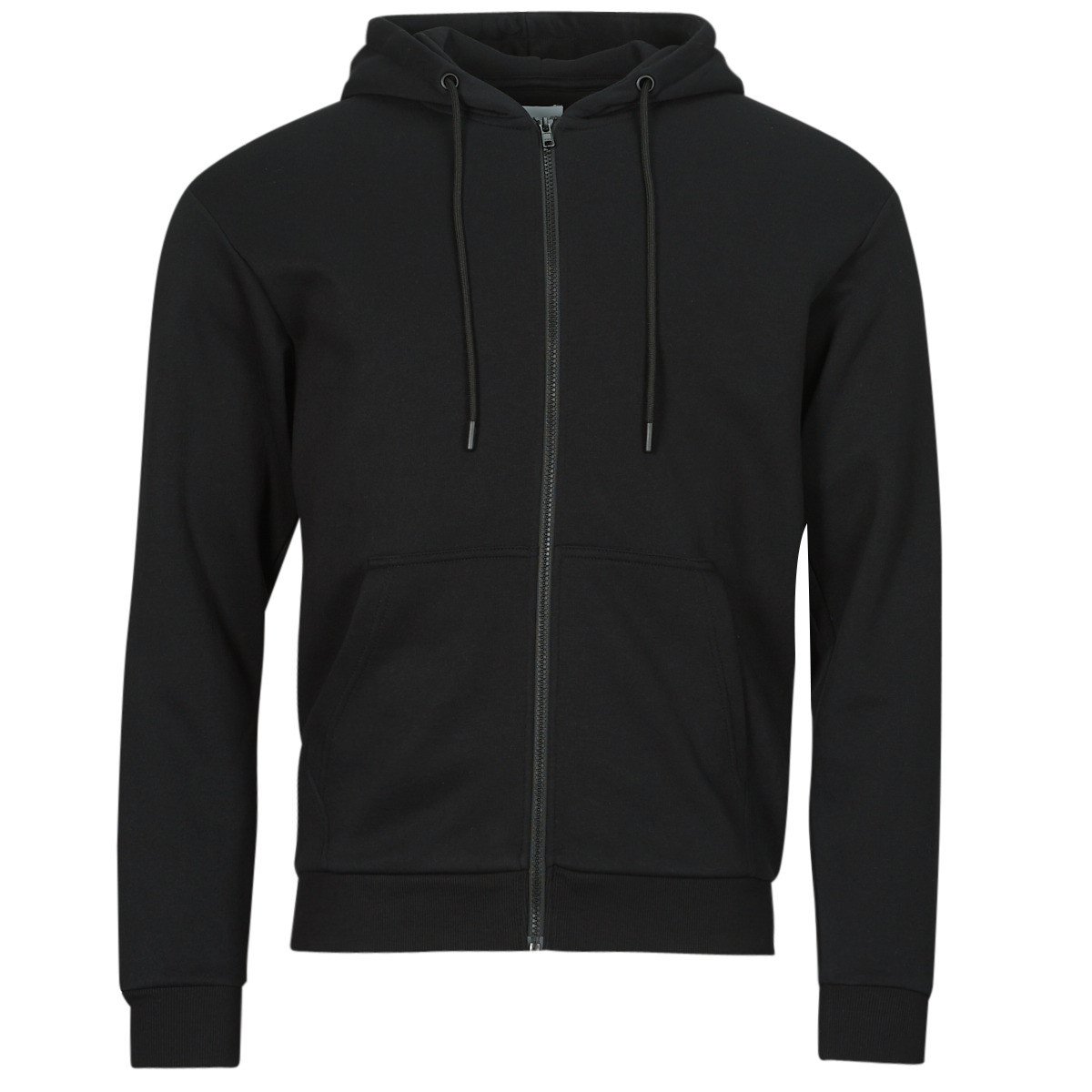 Jack & Jones  JJEBRADLEY SWEAT ZIP HOOD  Černá