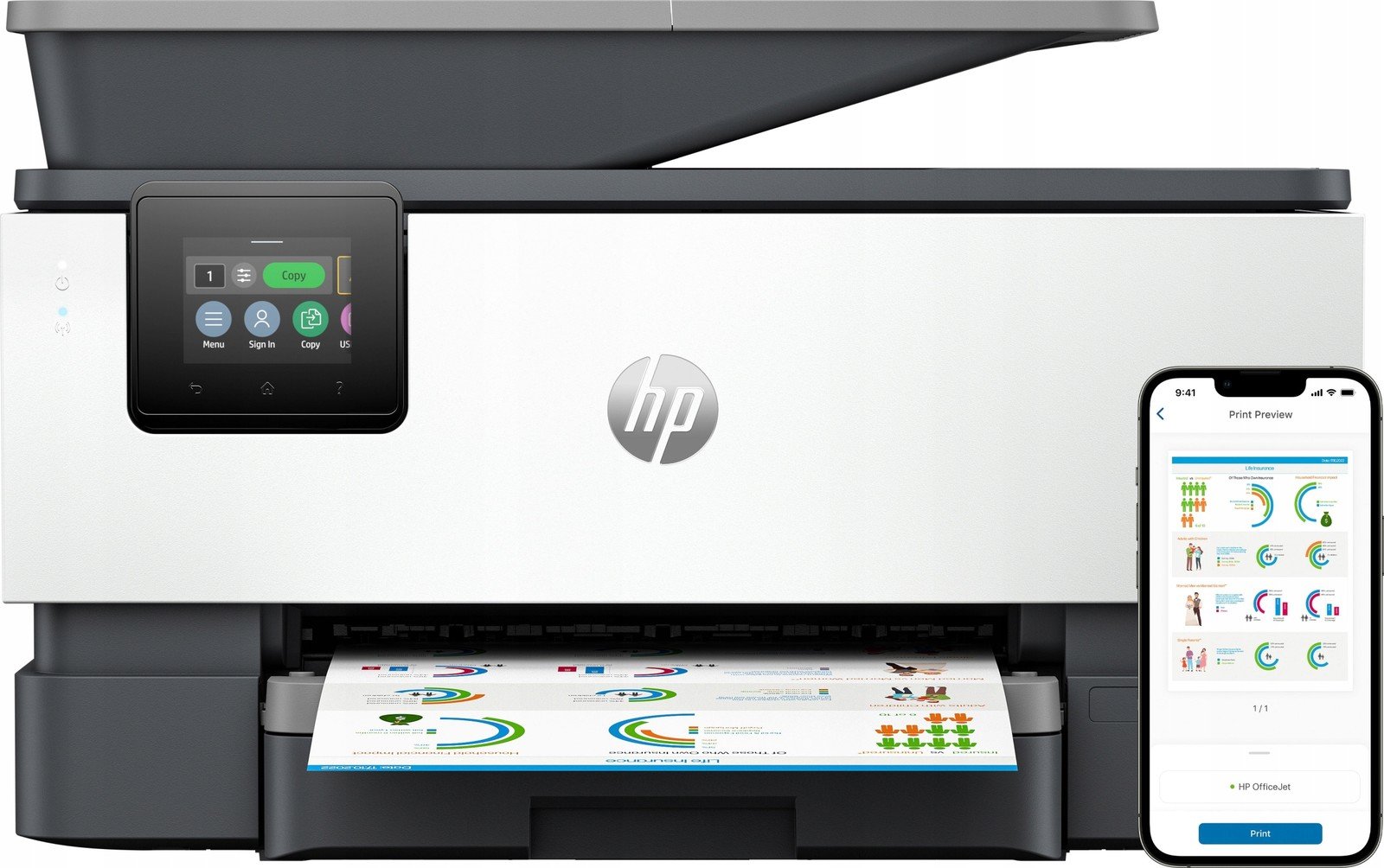 Hp OfficeJet Pro Multifunkční zařízení 9120b, Barevná, Tiskárna pro Do