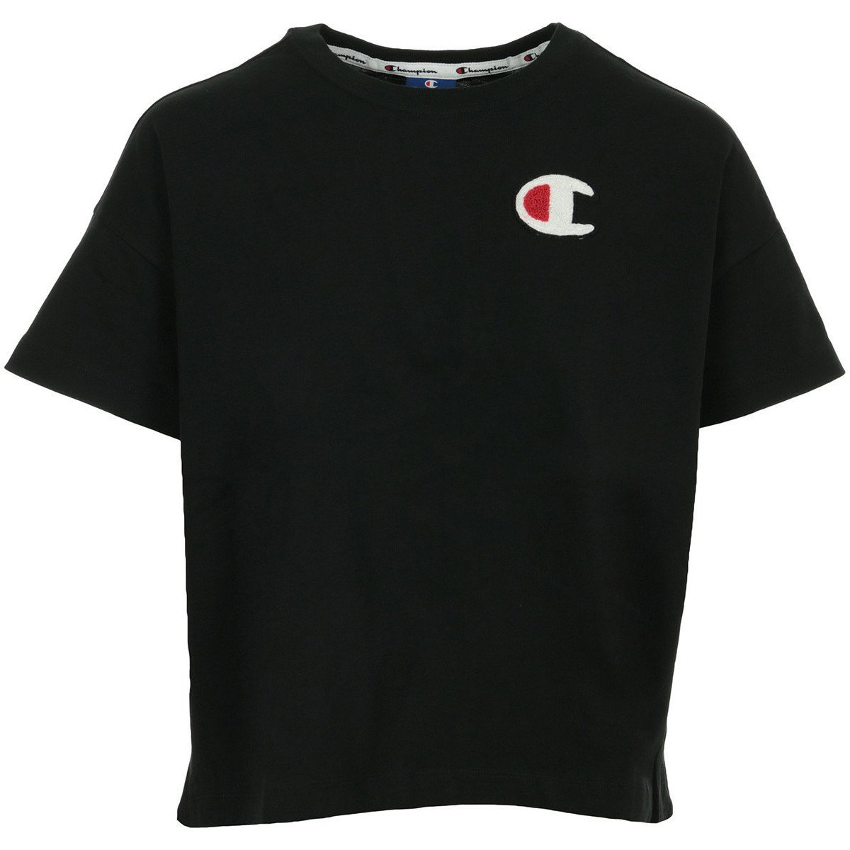 Champion  Crewneck T-shirt Cropped  Černá