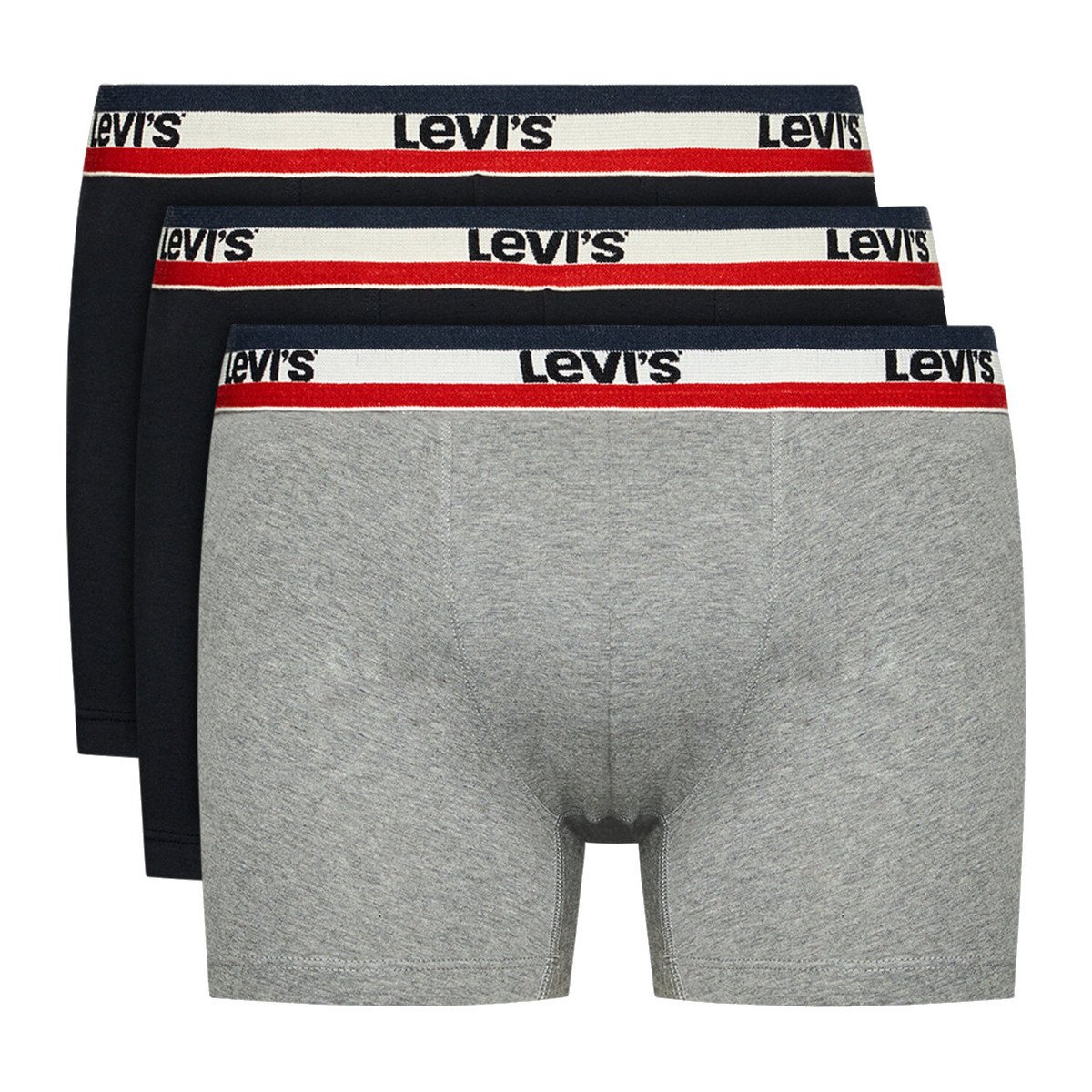 Levis  Boxer 3 Pairs Briefs  Černá