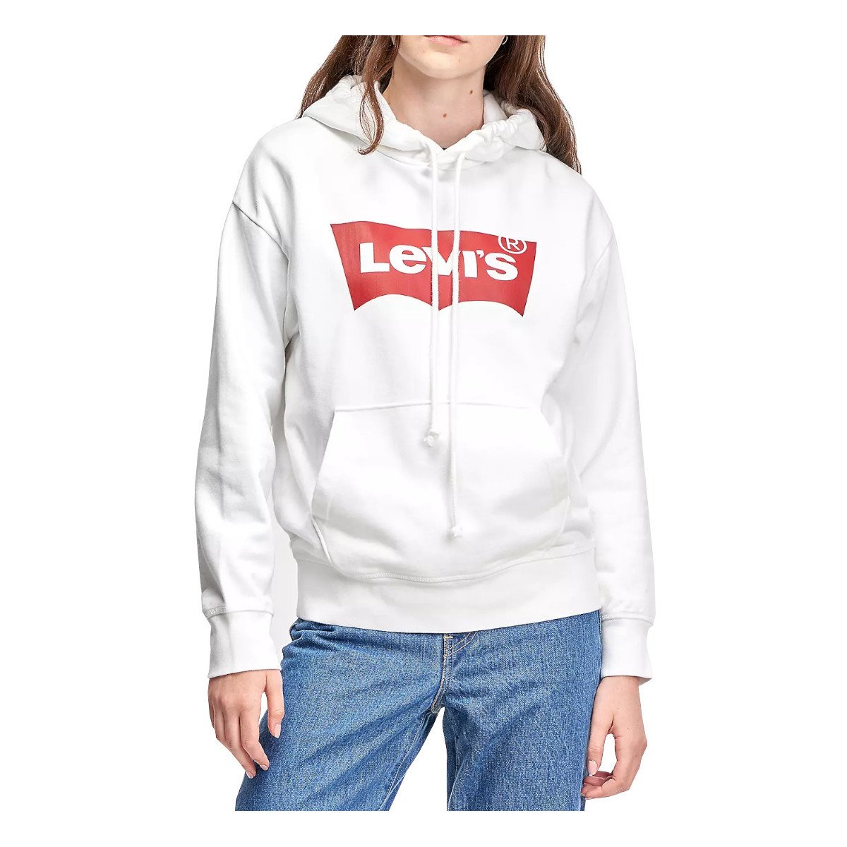 Levis  Graphic Standard Hoodie  Bílá