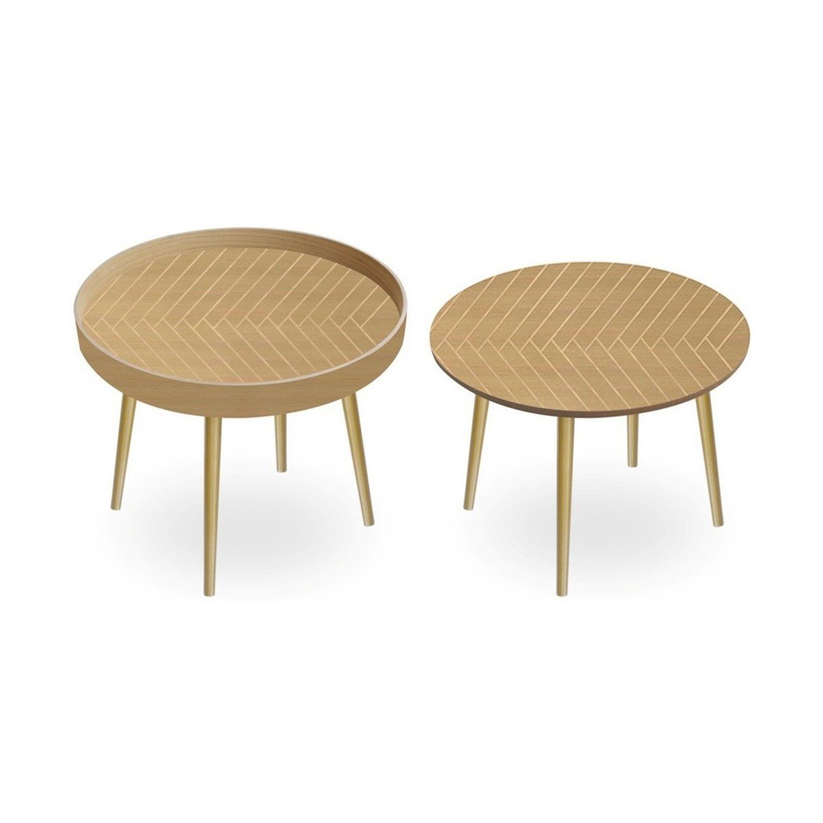 Signes Grimalt  Kulaté Stoly 2 Jednotky  Hnědá