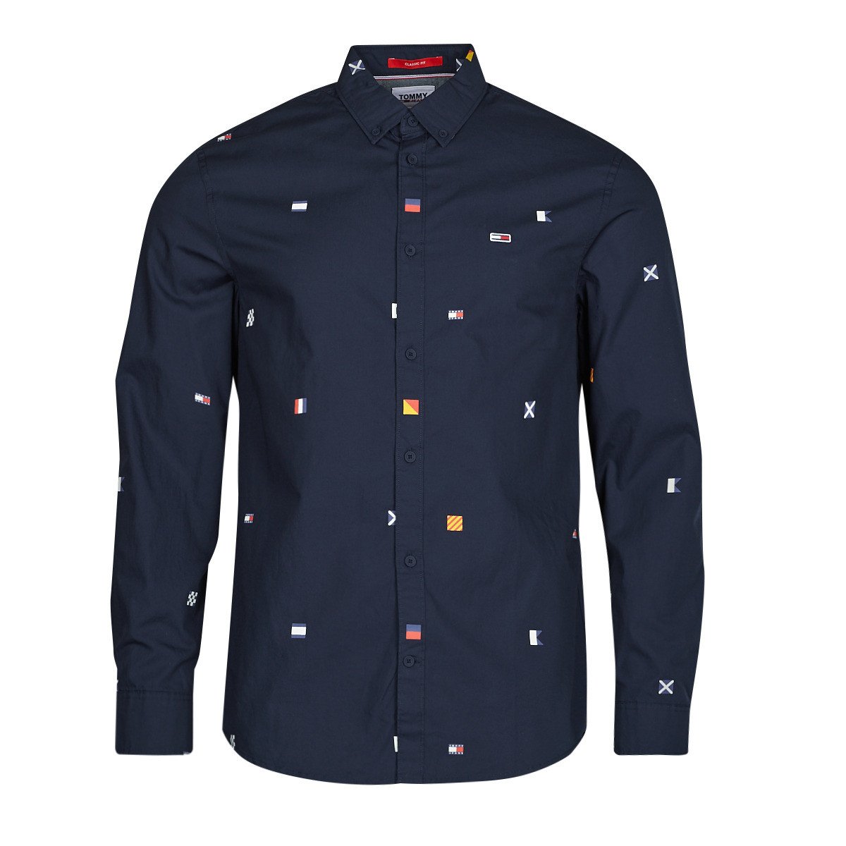 Tommy Jeans  TJM CLSC FLAG CRITTER SHIRT  Tmavě modrá