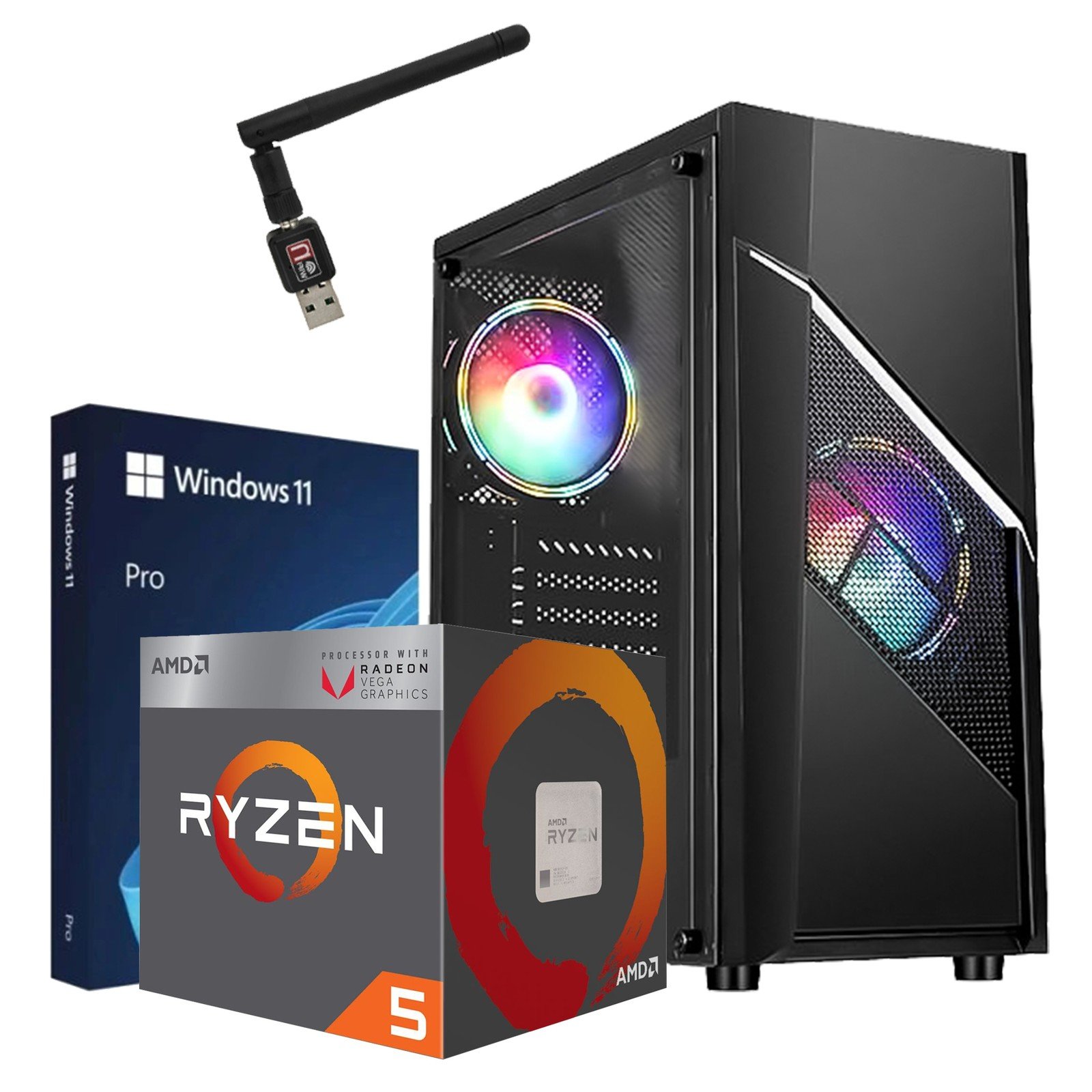 Počítač Ryzen 5 32GB Ram 1TB M.2 NVMe Windows 11 Rychlý Pro Hráče