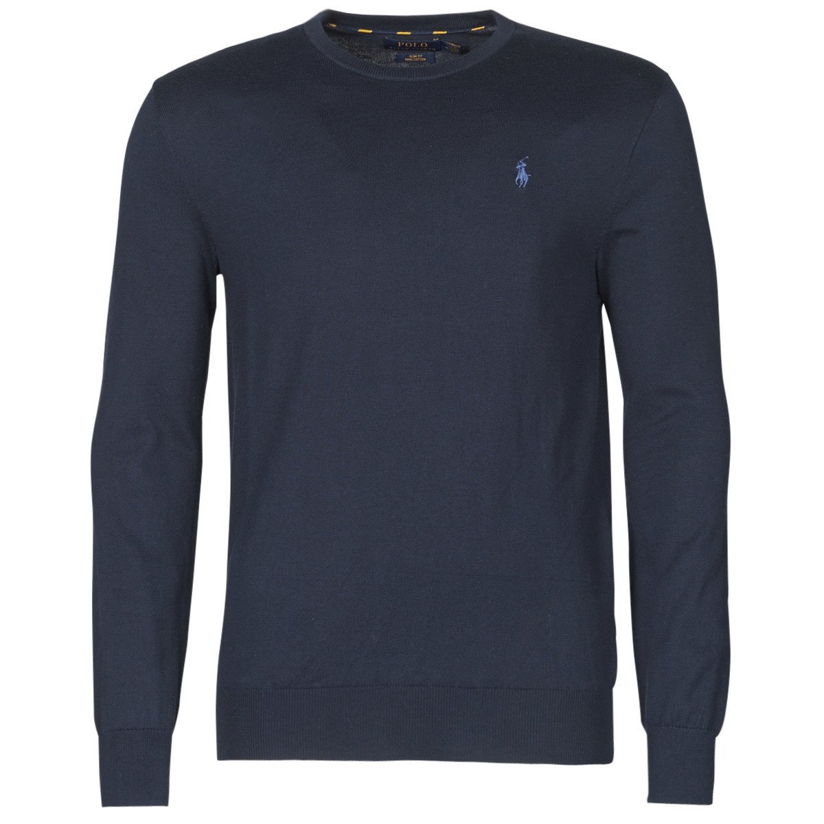 Polo Ralph Lauren  PULL COL ROND AJUSTE EN COTON PIMA LOGO PONY PLAYER  Modrá