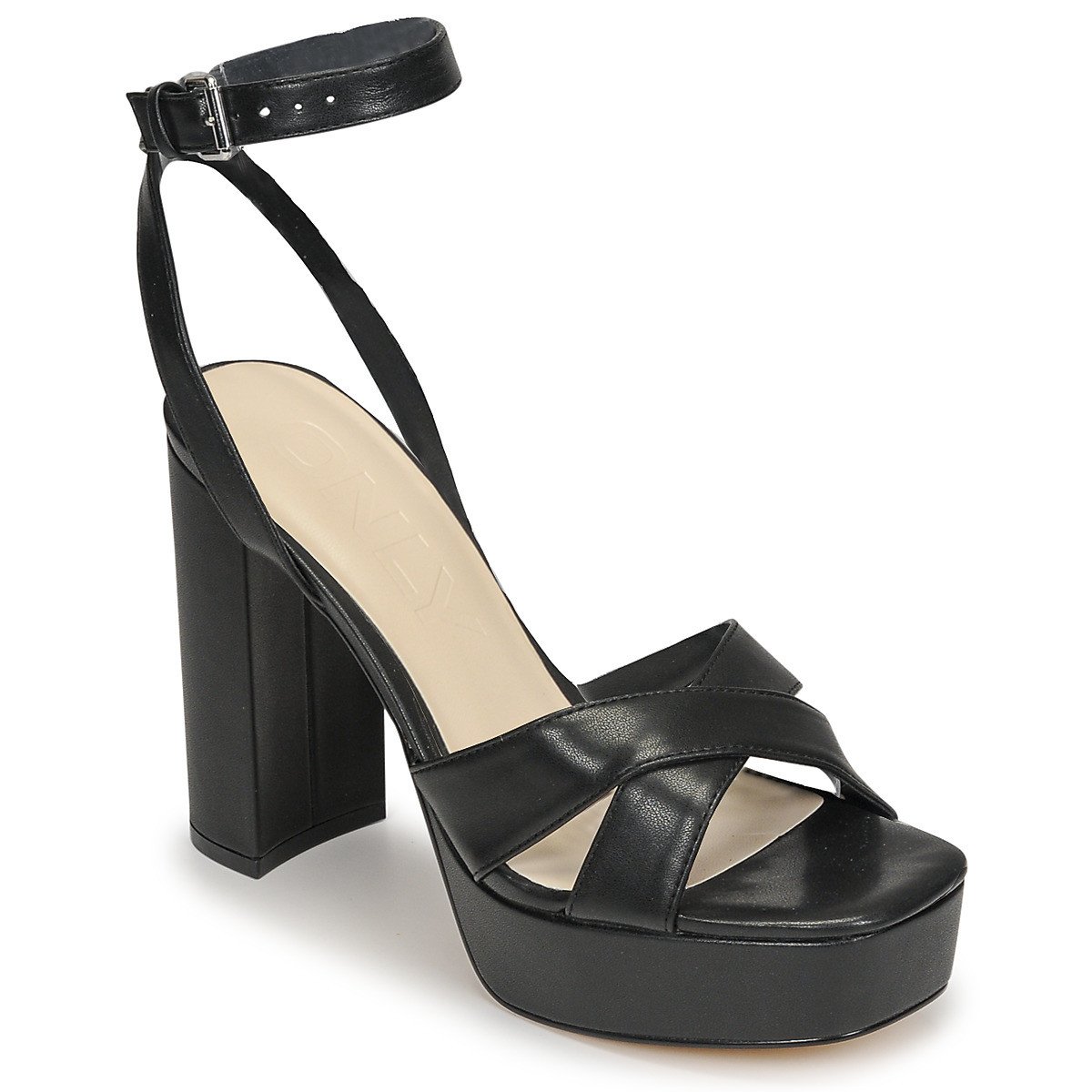 Only  ONLAUTUM-3 PU HEELED SANDAL  Černá