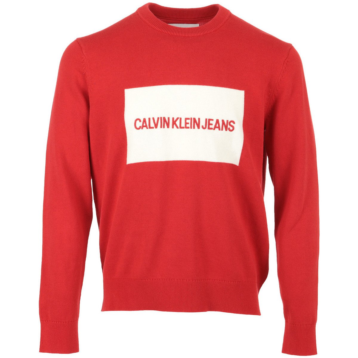 Calvin Klein Jeans  Institutional Box Sweater  Červená