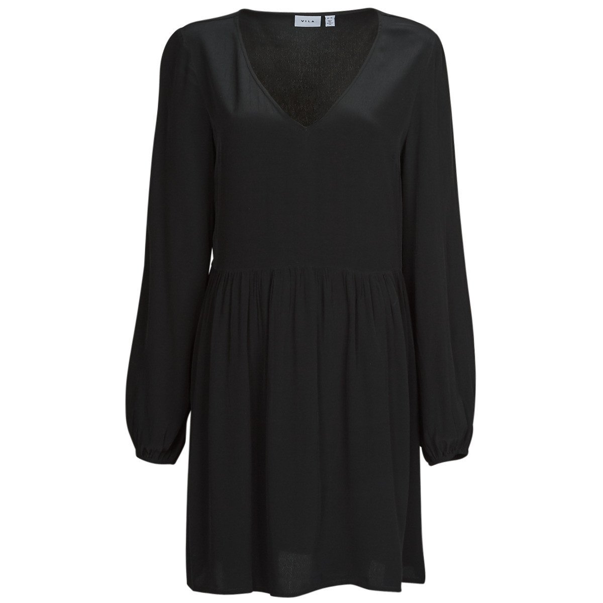 Vila  VIFINI L/S SHORT DRESS  Černá