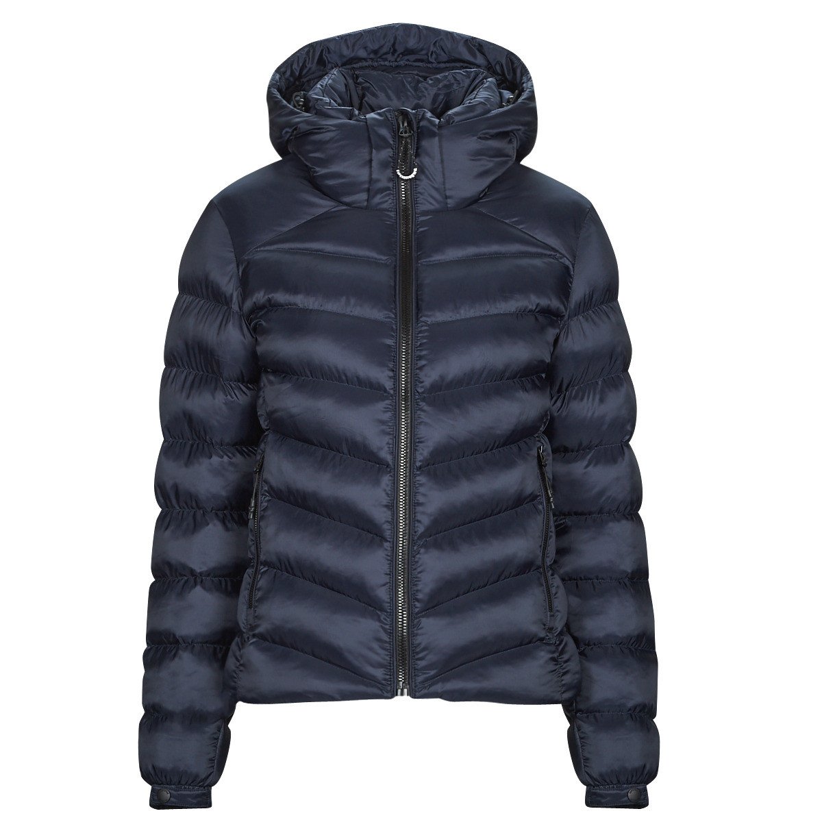 Superdry  HOODED FUJI PADDED JACKET  Tmavě modrá