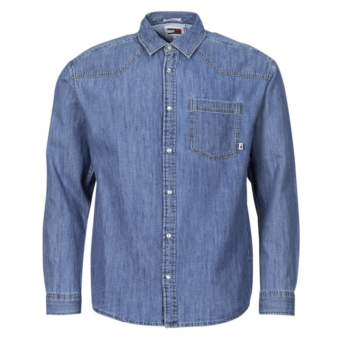 Tommy Jeans  TJM RLX WESTERN DENIM SHIRT  Modrá