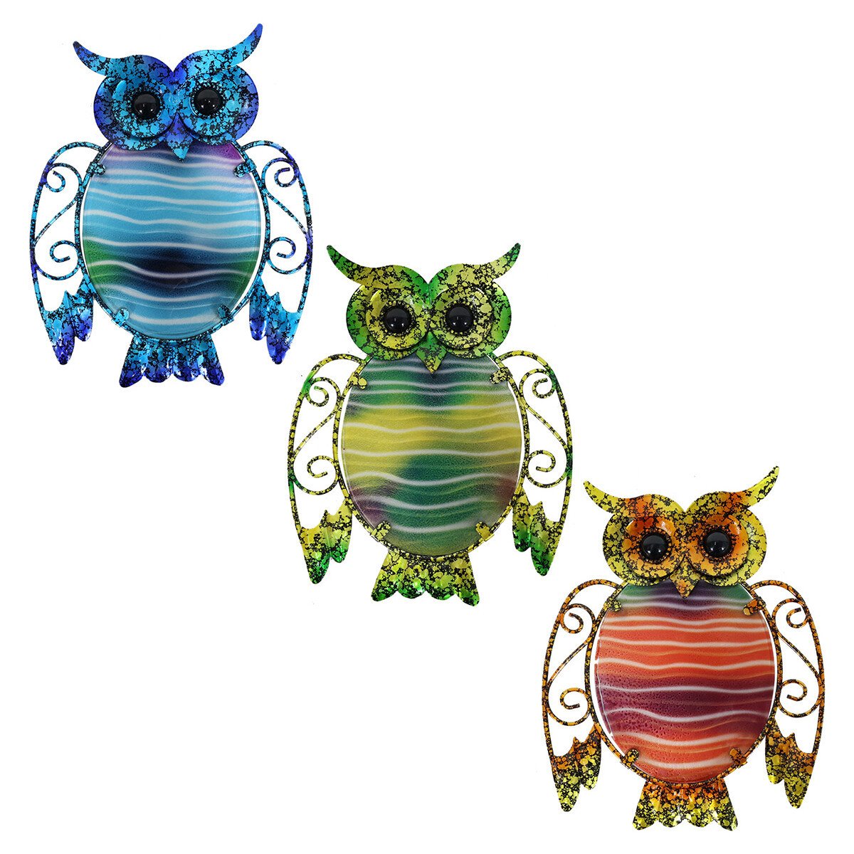 Signes Grimalt  Owl Wall Ornament 3 U  ruznobarevne