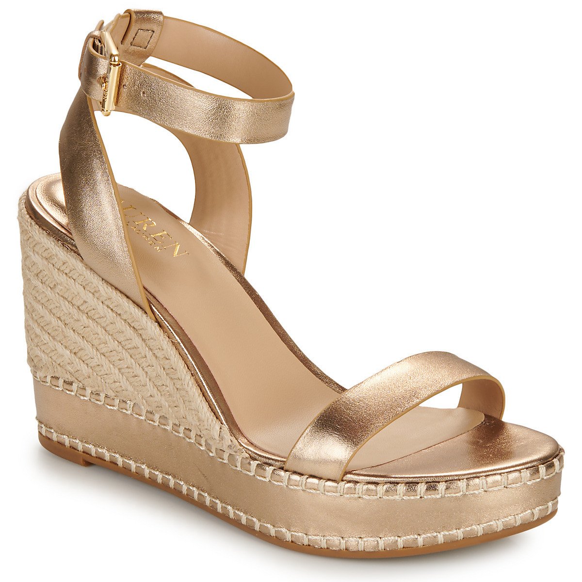 Lauren Ralph Lauren  HILARIE-ESPADRILLES-WEDGE  Zlatá