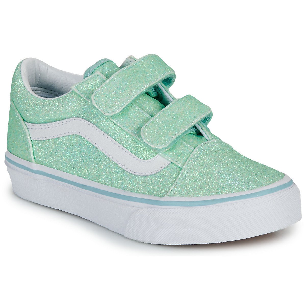 Vans  UY Old Skool V GLITTER PASTEL BLUE  Zelená