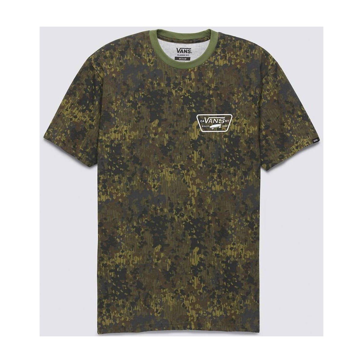 Vans  FULL PATCH BACK SS TEE  Zelená