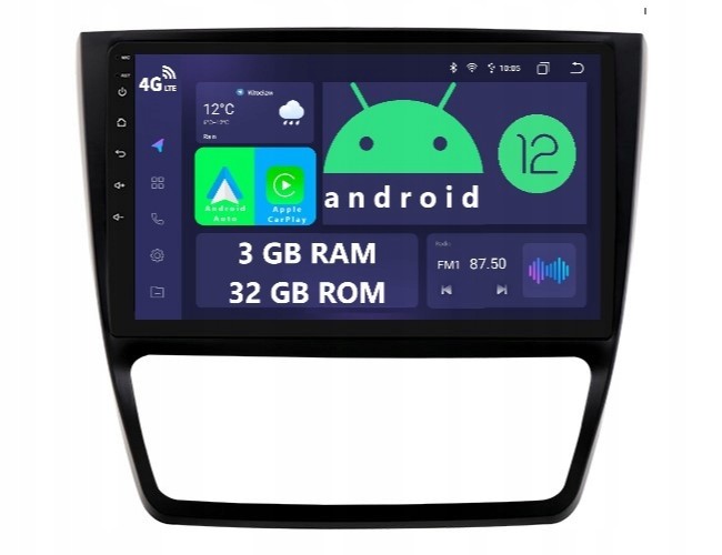 Navigace Rádio 2DIN Android Skoda Yeti Dsp Carplay 3/32 Gb Lte