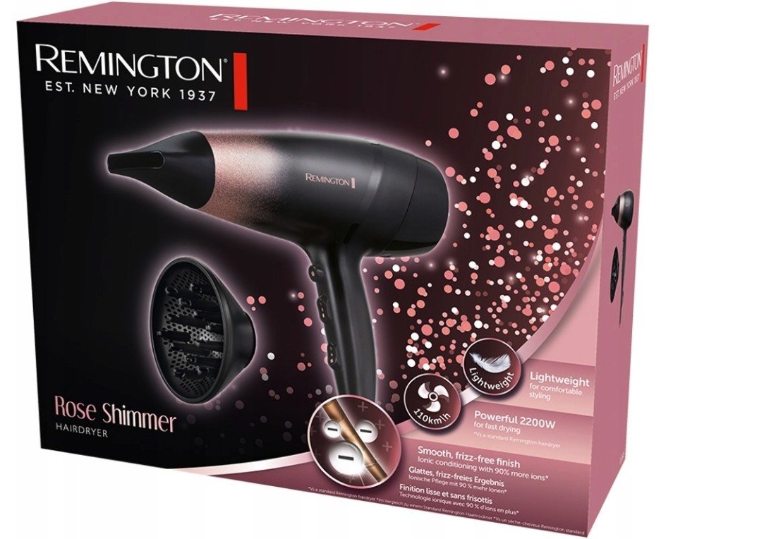 Vysoušeč vlasů Remington Rose Shimmer Ionizace D5305 2200W