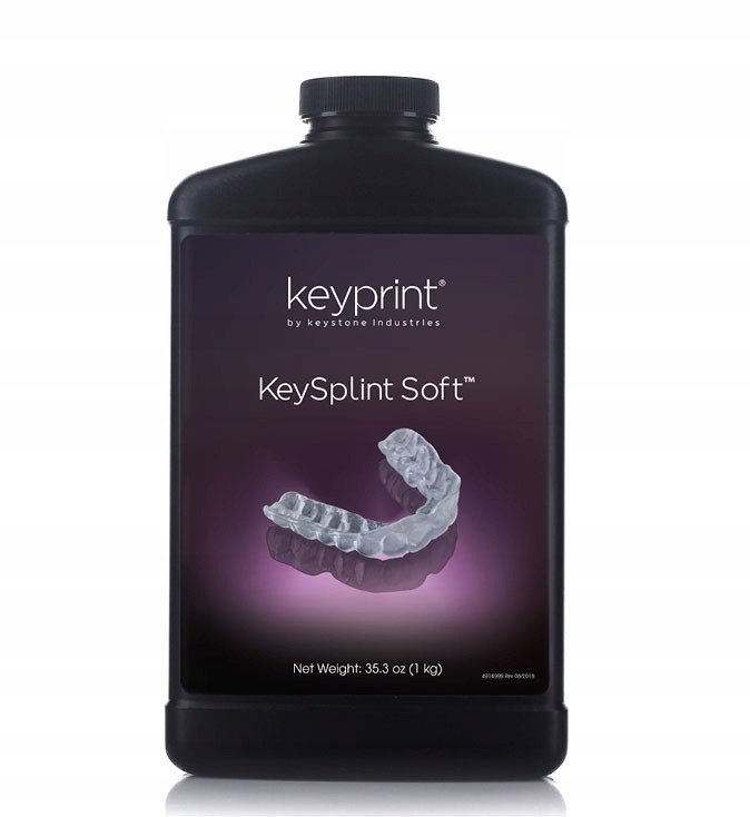 Zubní Uv pryskyřice Keystone Keysplint Soft Clear 1kg 1l (kolejnice a noční