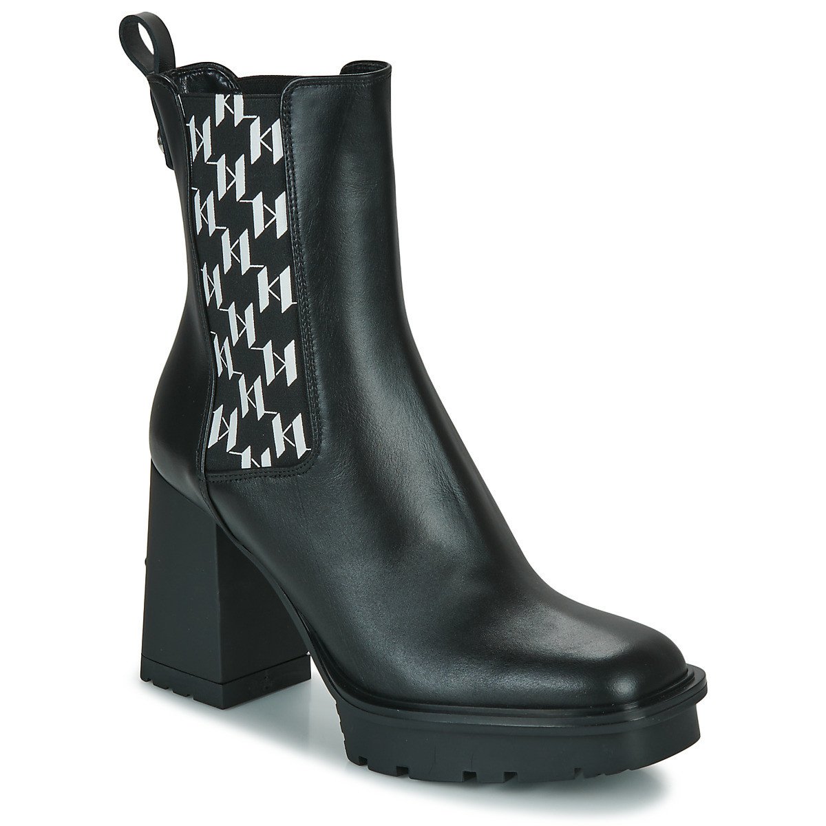 Karl Lagerfeld  VOYAGE VI Monogram Gore Boot  Černá