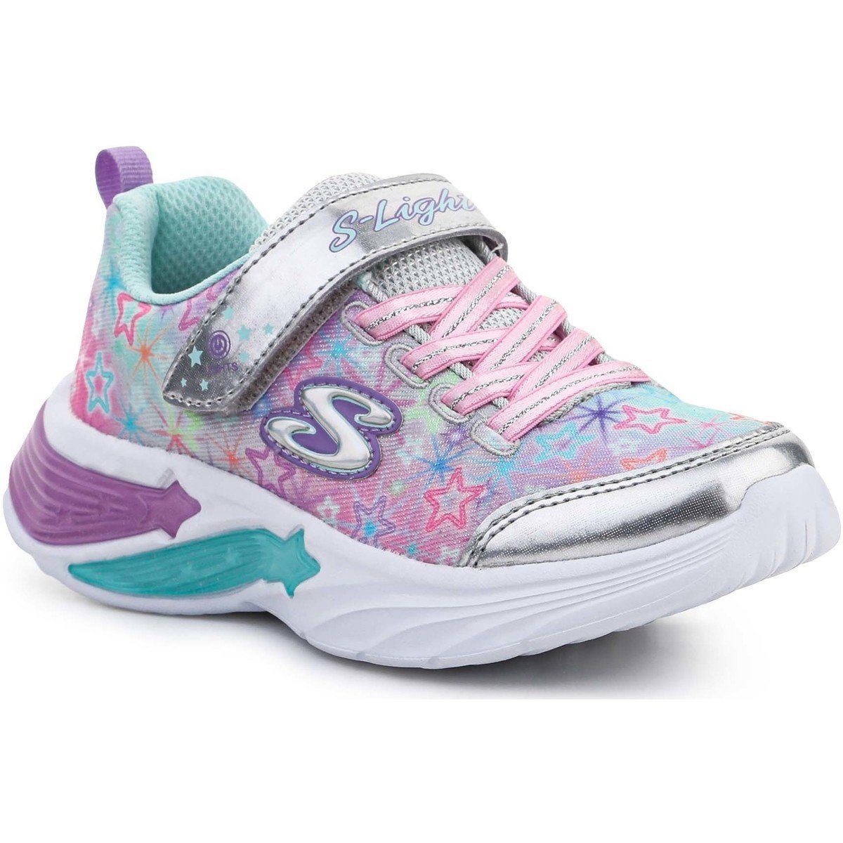 Skechers  S Lights Star Sparks Silver/Multi 302324L-SMLT  ruznobarevne