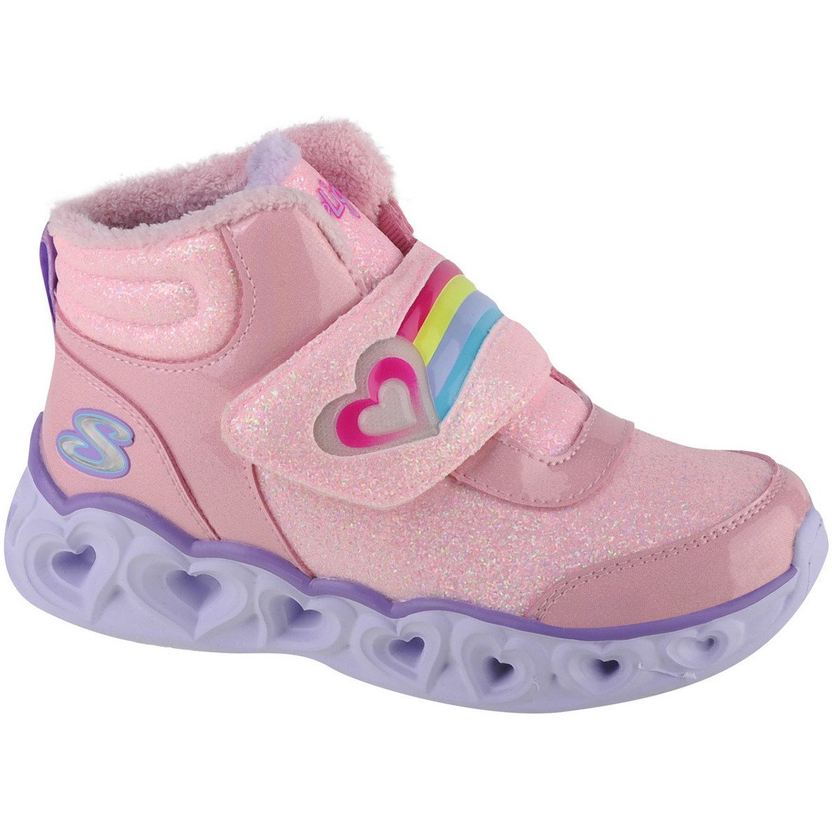 Skechers  Heart Lights - Brilliant Rainbow  Růžová