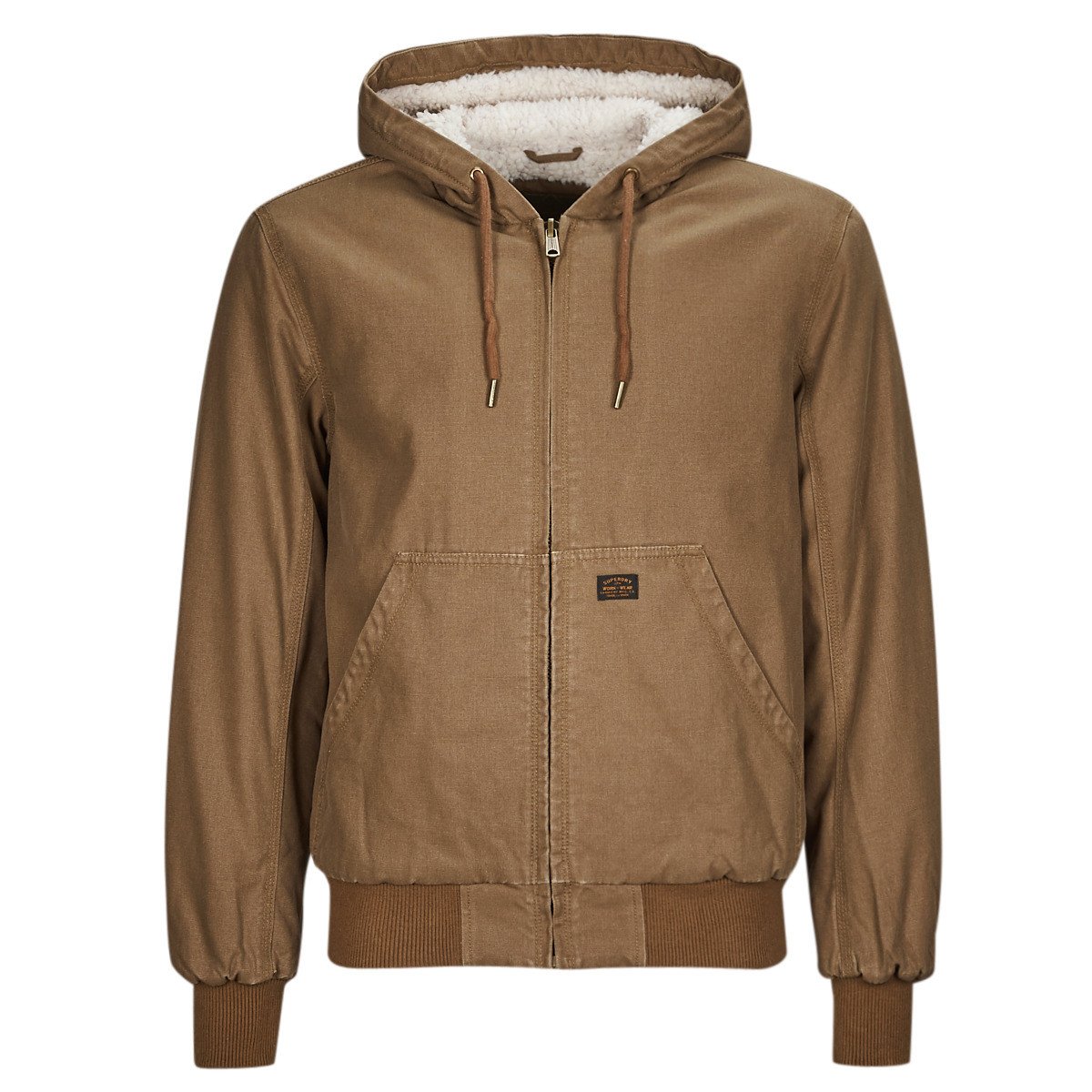 Superdry  VINTAGE WORKWEAR HOODED BOMBER  Hnědá