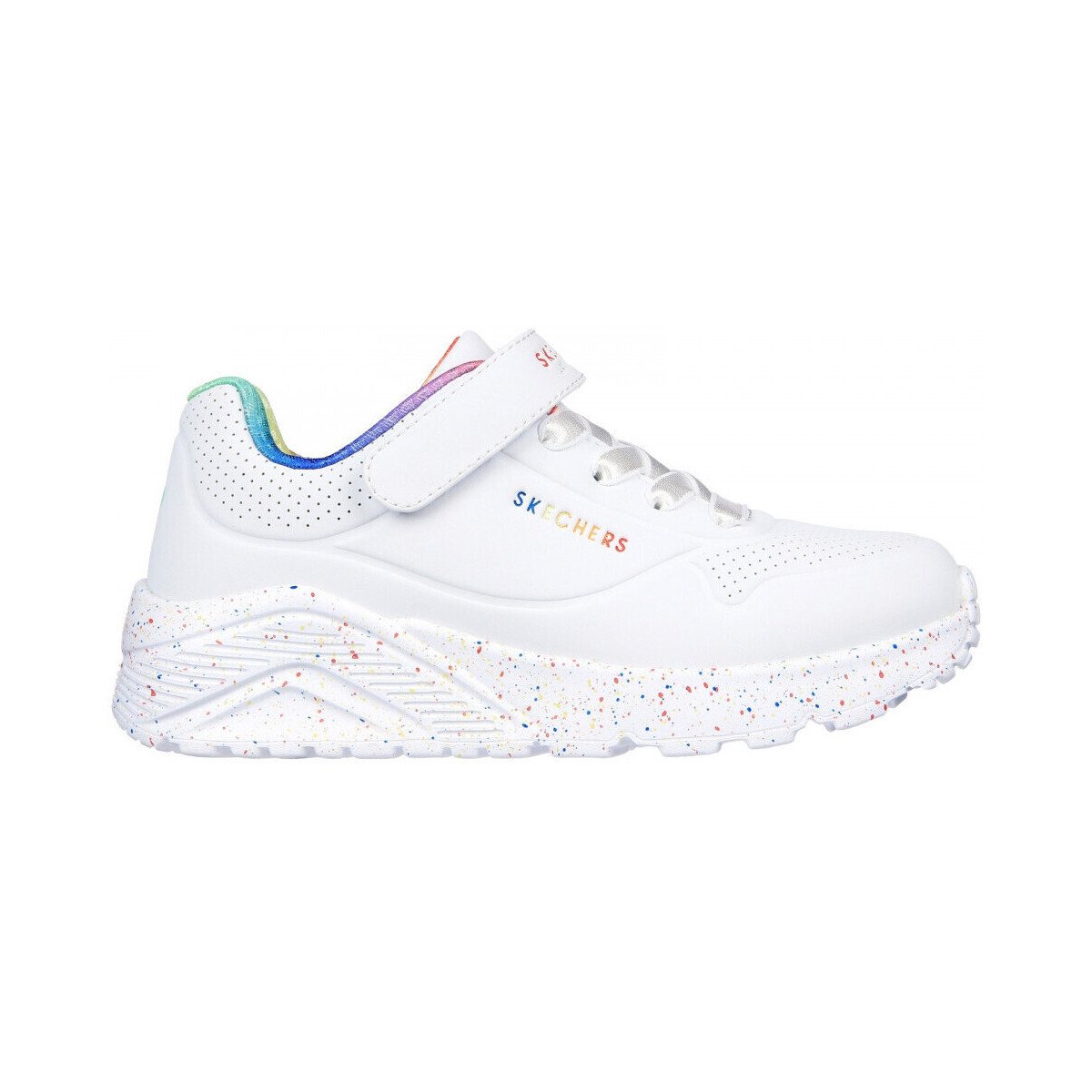 Skechers  Uno lite-rainbow specks  Bílá