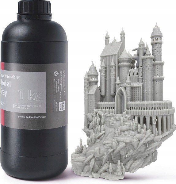 Uv pryskyřice Phrozen Water-Washable Gray Šedá 1 L pro 3D tiskárnu