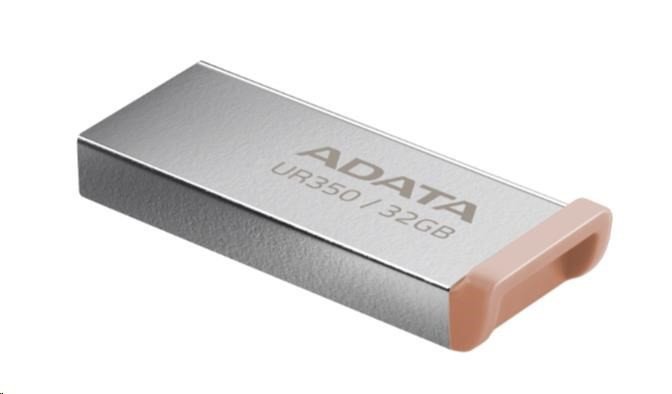 ADATA Flash Disk 64GB UR350, USB 3.2 Dash Drive, kov hnědá