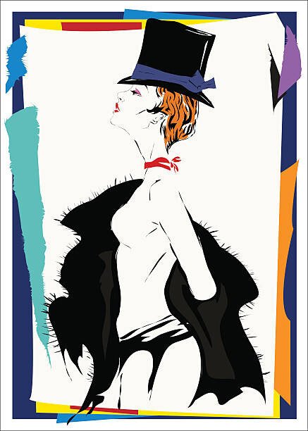 Verlen4418 Ilustrace Cabaret girl, Verlen4418, (30 x 40 cm)