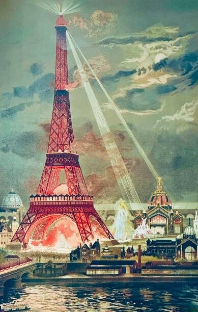 clu Ilustrace Paris  1889, Lightning for the, clu, (24.6 x 40 cm)