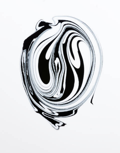 lior2 Ilustrace Mix of a white and black paint, closeup., lior2, (30 x 40 cm)