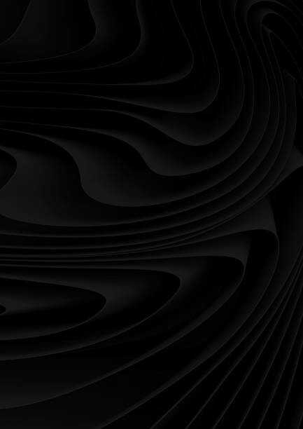 Flavio Coelho Umělecká fotografie Black cloth swirls simulation background, Flavio Coelho, (30 x 40 cm)