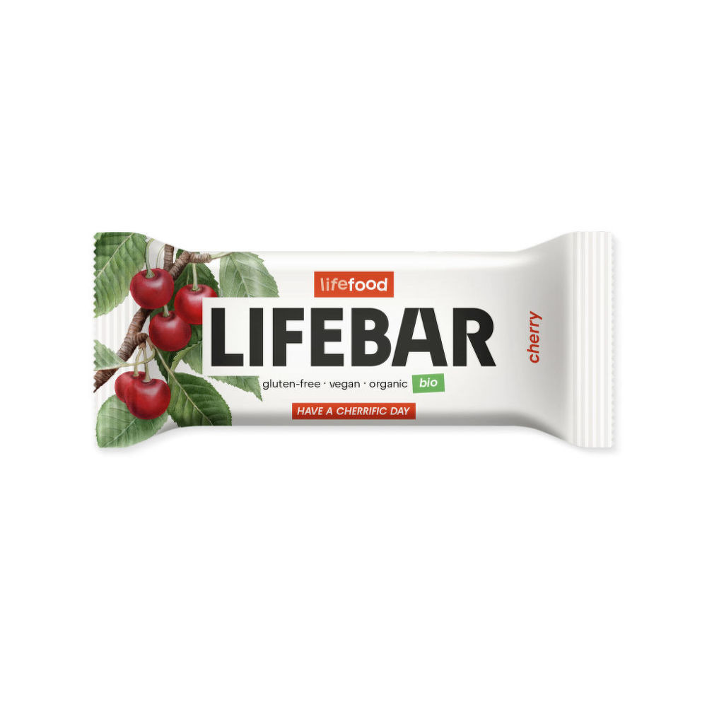 Tyčinka Lifebar višňovo-třešňová RAW 40 g BIO   LIFEFOOD
